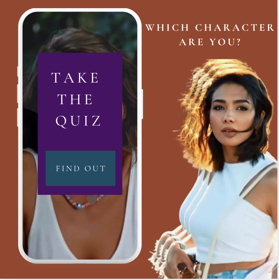 Which Turkish drama character are you? The Hollahollee fan quiz shown on a phone